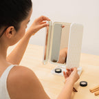 Espejo de Maquillaje Tríptico Recargable con Aumento y Luz LED Miled InnovaGoods