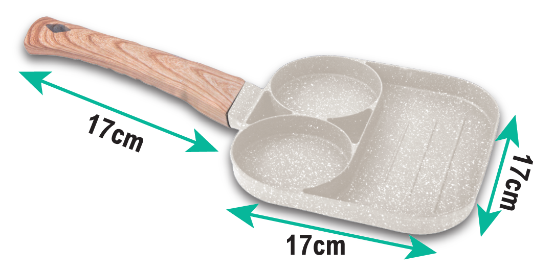 Sartén de 3 compartimentos